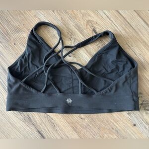 Athleta Solace Sports Bra (Black, Size L, A–C cups)